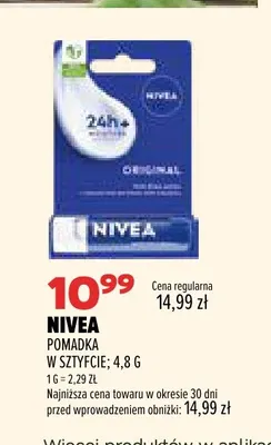 Pomadka w sztyfcie Nivea promocja w Drogerie Natura