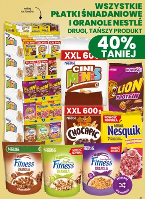 Płatki śniadaniowe Lion Protein Nestlé promocja w Dino