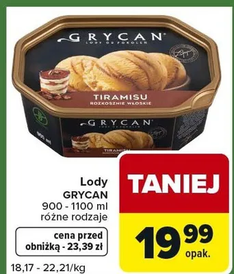 Lody różne rodzaje promocja w Carrefour Express