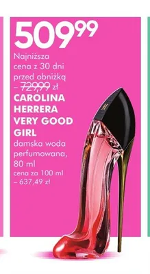 Woda perfumowana damska Carolina Herrera Very Good Girl promocja w Super-Pharm
