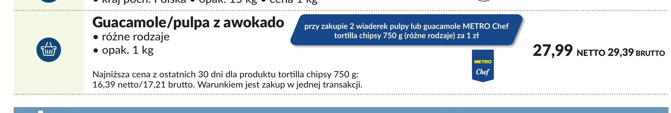 Pulpa z awokado METRO Chef promocja w Makro