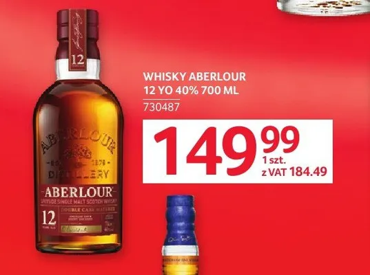 Whisky Aberlour 12 YO 40% promocja w Selgros