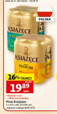 Piwo Książęce 4-pak 500 ml promocja w Auchan