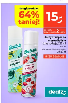 Suchy szampon do włosów Batiste Original promocja w Dealz