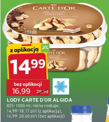 Lody Carte D'or Algida różne rodzaje promocja w Stokrotka