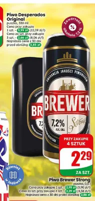 Piwo Brewer Strong promocja w Dino