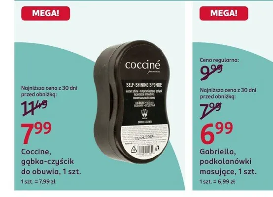 Gąbka-czuścik do obuwia promocja w Rossmann