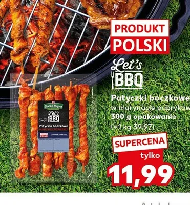 Patyczki boczkowe w marynacie paprykowej Let's BBQ promocja w Kaufland