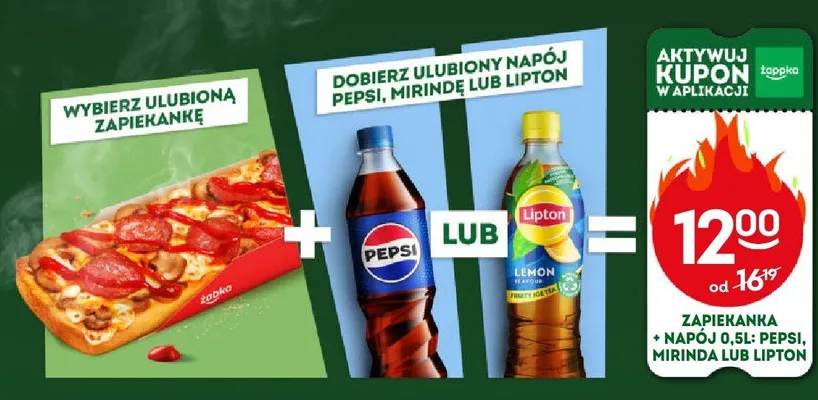 Zestaw Zapiekanka i napój Pepsi promocja w Żabka