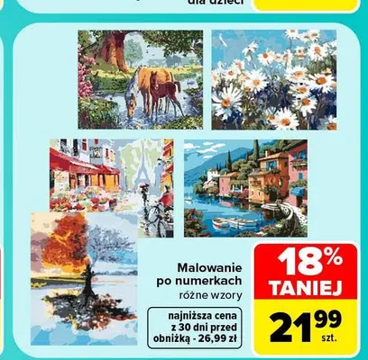Malowanie po numerkach promocja w Carrefour