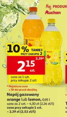 Napój gazowany orange Auchan promocja w Auchan