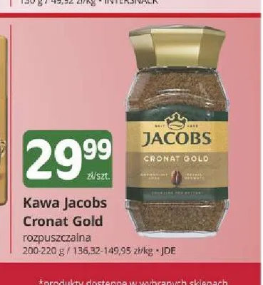 Kawa rozpuszczalna Jacobs Cronat Gold promocja w Marketvita