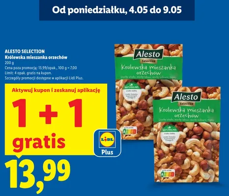 Królewska mieszanka orzechów Alesto Selection promocja w Lidl