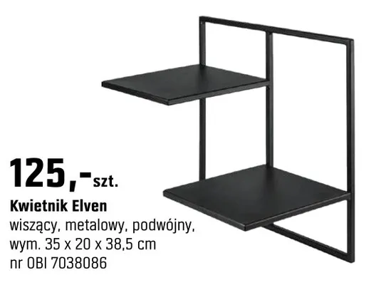 Kwietnik wiszący metalowy podwójny promocja w OBI