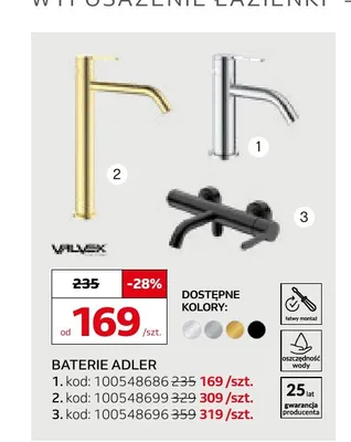 Bateria wannowa Valvex Adler promocja w Komfort