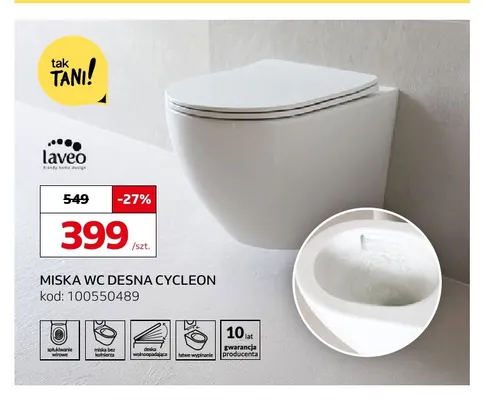 Miska Wc Desna Cycleon Laveo promocja w Komfort