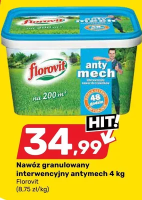 Nawóz granulowany interwencyjny antymech 4kg Florovit promocja w Bricomarche