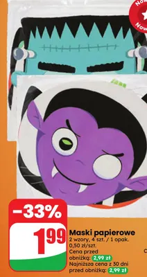Maski papierowe promocja w Dino