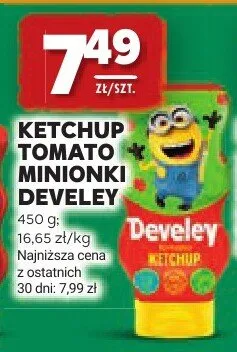 Ketchup Tomato Minionki Develey promocja w Stokrotka