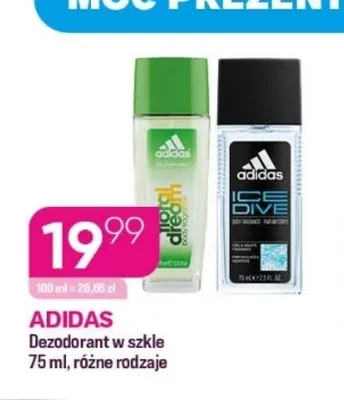 Dezodorant w szkle ADIDAS 75ml promocja w Drogerie Koliber