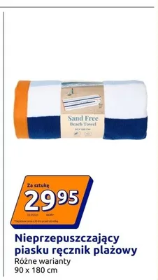 Nieprzepuszczający piasku ręcznik plażowy 90x180 cm promocja w Action