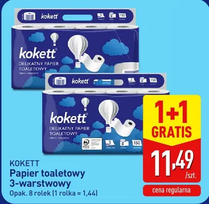 Papier toaletowy 3-warstwowy 8-pak Kokett promocja w Aldi