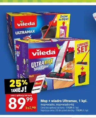 Mop i wiadro Ultramax Vileda promocja w Twój Market