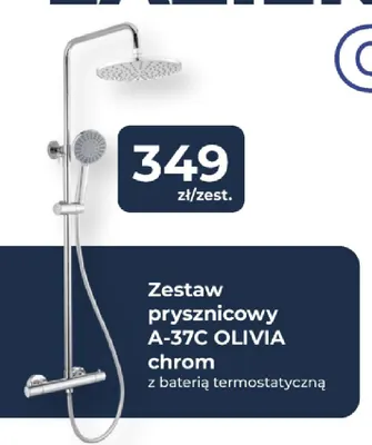 Zestaw prysznicowy A-37C Olivia chrom z baterią termostatyczną promocja w PSB Mrówka