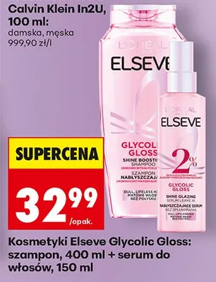 Szampon Elseve Glycolic Gloss + serum do włosów promocja w Biedronka