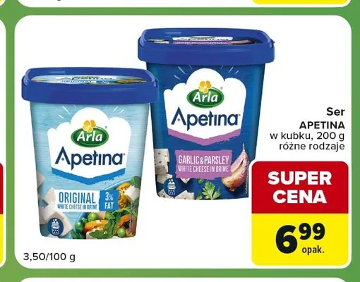 Ser Apetina w kubku promocja w Carrefour Express