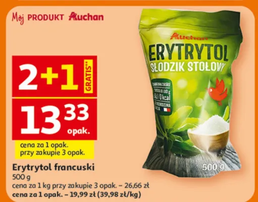 Erytrytol francuski Auchan promocja w Auchan