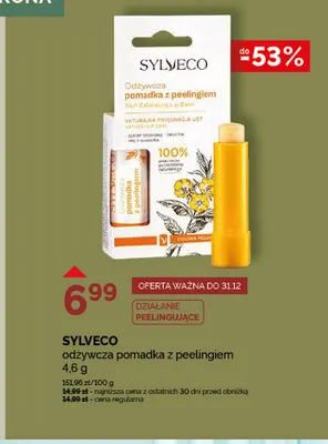 Odżywcza pomadka z peelingiem Sylveco promocja w Ziko Dermo