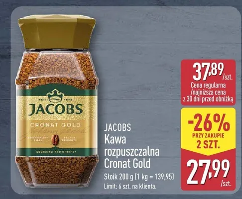 Kawa rozpuszczalna Cronat Gold promocja w Aldi