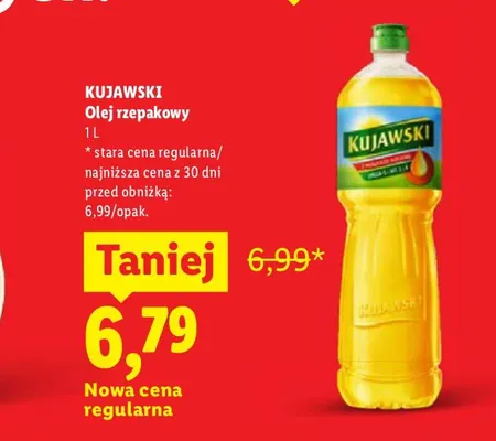 Olej rzepakowy Kujawski promocja w Lidl