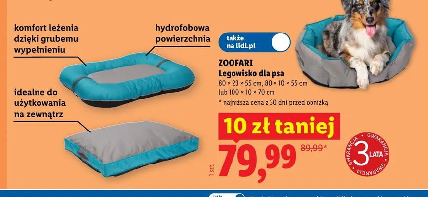 Legowisko dla psa Zoofari promocja w Lidl