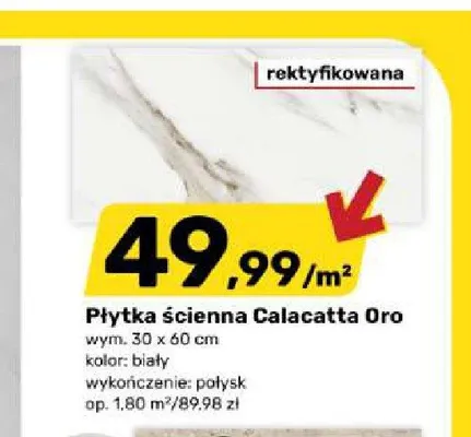 Płytka ścienna Calacatta Oro promocja w Bricomarche