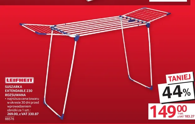 Suszarka Extendable 230 rozsuwana Leifheit promocja w Selgros