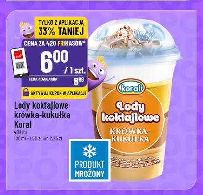 Lody koktajlowe krówka-kukułka promocja w POLOmarket