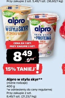 Alpro w stylu skyr fresa promocja w Netto