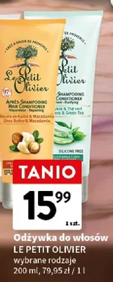 Odżywka do włosów Le Petit Olivier masło shea i makadamia promocja w Intermarche