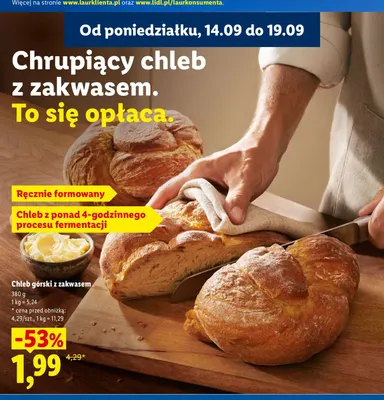 Chleb górski z zakwasem promocja w Lidl