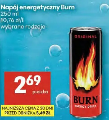 Napój energetyczny Burn promocja w Delikatesy Centrum