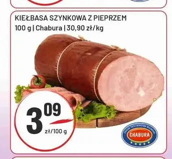 Kiełbasa szynkowa z pieprzem Chabura promocja w Sedal