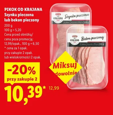 Szynka pieczona Pikok Od Krajana promocja w Lidl