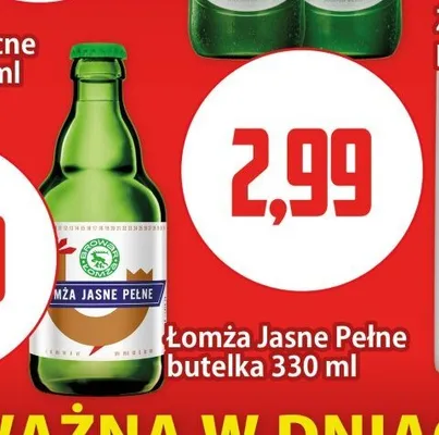Piwo Łomża Jasne Pełne promocja w Kupiec