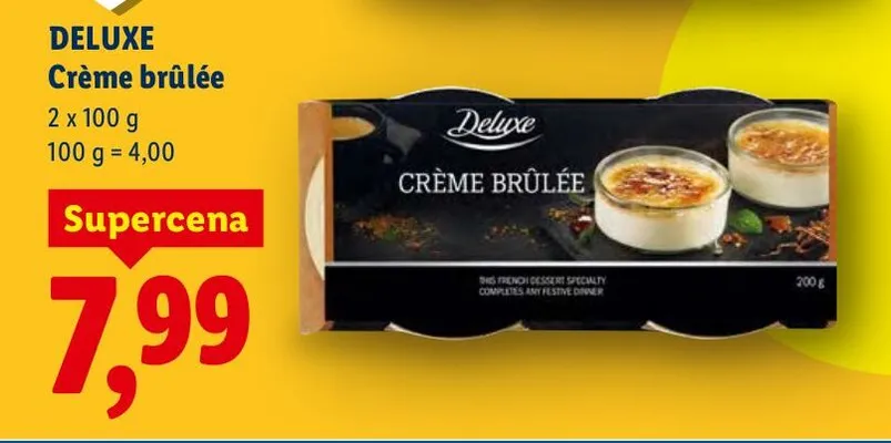 Deser crème brûlée promocja w Lidl