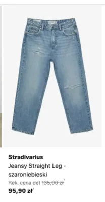 Jeansy Straight Leg Stradivarius szaroniebieski promocja w Lounge by Zalando