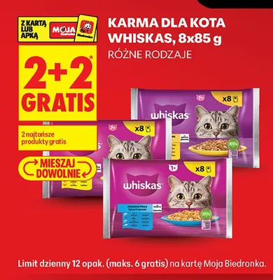 Karma dla kota Whiskas Rybne Przysmaki 8-pak promocja w Biedronka