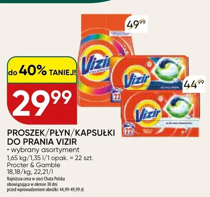 Proszek/płyn/kapsułki do prania promocja w Chata Polska