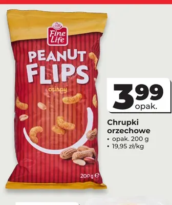 Chrupki orzechowe Peanut Flips Fine Life promocja w Odido